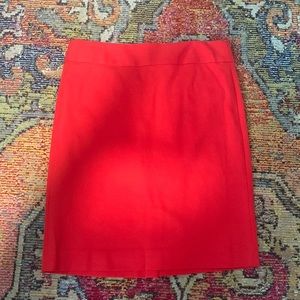 Coral/red Banana Republic pencil skirt